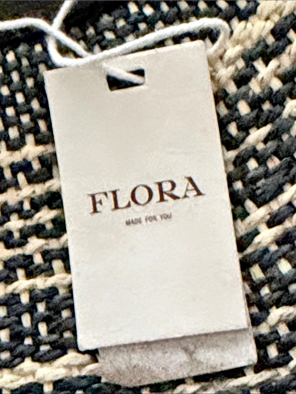 Flora Sombrero Woven Cowboy Hat in Black & Cream NWT - Picture 15 of 16